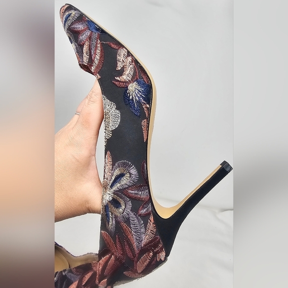 G.I.L.I. Alecia Women's High Heels Size 9.5 Multicolor Embroidered Pointed Toe - Picture 7 of 15